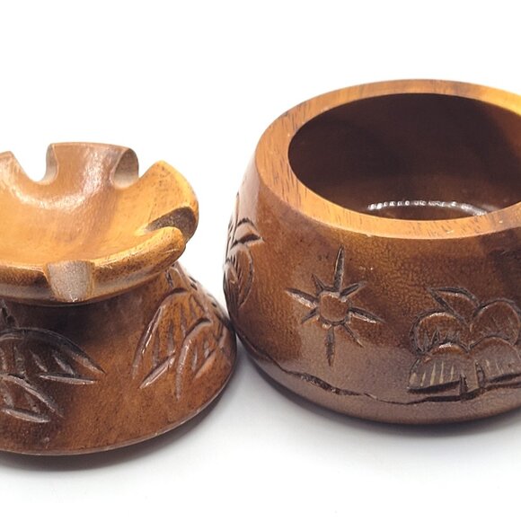 Zumwalt Myrtlewood Paper Weight &  Hawaii Souvenir Wood Trinket Box - Picture 6 of 14